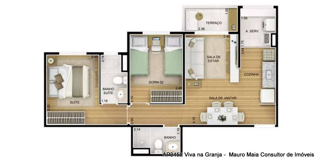 Apartamento à venda com 2 quartos, 52m² - Foto 11